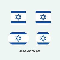 vlag van Israël reeks vector illustratie.