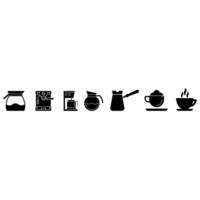 koffie icoon vector set. koffie machine illustratie teken verzameling. heet drankjes symbool of logo.