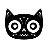 omhelzing de bijgeloof met halloween zwart kat icoon een purper spookachtig toevoeging naar uw mysterieus ontwerpen vector