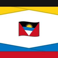 antigua en Barbuda vlag abstract achtergrond ontwerp sjabloon. antigua en Barbuda onafhankelijkheid dag banier sociaal media na. antigua en Barbuda vector