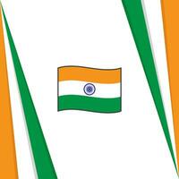 Indië vlag abstract achtergrond ontwerp sjabloon. Indië onafhankelijkheid dag banier sociaal media na. Indië vlag vector