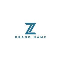 abstract eerste brief z logo. blauw meetkundig vorm origami stijl geïsoleerd Aan een wit achtergrond. bruikbaar voor bedrijf en branding logo's. vlak vector logo ontwerp sjabloon element