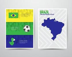 zomerspelen brazilië banner a4-formaat sjabloon. vector illustratie