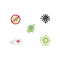 set virus logo sjabloon vector symbool