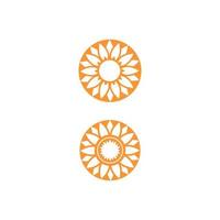 zon bloem logo sjabloon vector