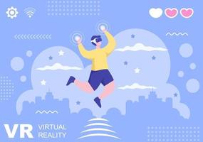 vr bril spel virtual reality vectorillustratie vector