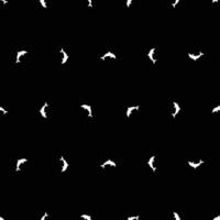 dolfijn naadloze patroon zwart-wit achtergrond vector