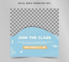 e-cursus promo social media post vierkante sjabloon vector