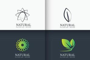 natuurlijke logo-ontwerpcollectie in minimalistische stijl vector