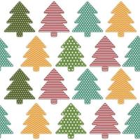 kerstboom patroon met ornament, kleur vectorillustratie vector