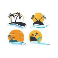 palmboom zomer logo vector