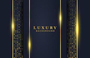 elegante luxe zwarte gouden achtergrond met geometrisch element vector