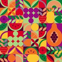 vintage retro fruit abstract vector naadloze patroon.