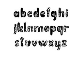 vintage bloemen vet letters alfabet logo lente vector