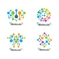 molecuul logo vector illustratie ontwerp