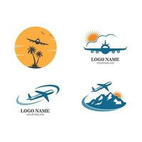 vliegtuig logo vector pictogram illustratie ontwerp