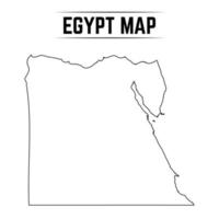 schets eenvoudige kaart van egypte vector