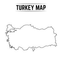 schets eenvoudige kaart van turkije vector