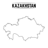 schets eenvoudige kaart van kazachstan vector