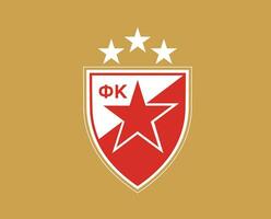 crvena zvezda club logo symbool Servië liga Amerikaans voetbal abstract ontwerp vector illustratie met bruin achtergrond