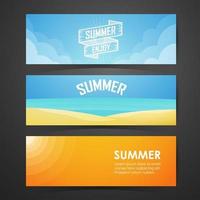 zomer spandoeken. sjabloon lay-out website. vector illustratie