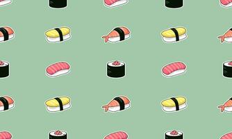 naadloos herhalen sushi icoon vector behang