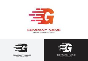 letter g snelheid snel logo concept