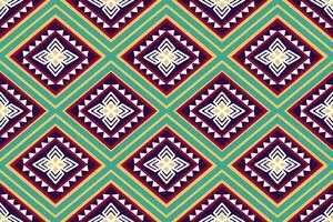 etnische abstracte ikat kunst. naadloos patroon in tribal, volksborduurwerk en Mexicaanse stijl. Azteekse geometrische kunst ornament print.design voor tapijt, behang, kleding, inwikkeling, stof, hoes, textiel vector