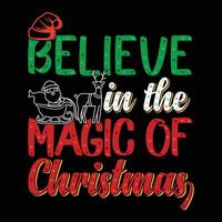 geloof in de magie van kerst vector