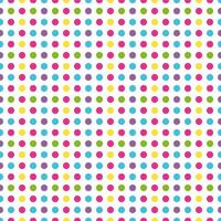 kleurrijk polka dots Aan wit achtergrond, illustratie naadloos patroon dots cirkel. vector