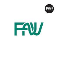 brief fnv monogram logo ontwerp vector