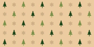 Kerstmis boom en sneeuwvlok vector naadloos patroon. Kerstmis achtergrond vector illustratie. herhaald achtergrond voor omhulsel papier, textiel, kleding stof, banier, poster.