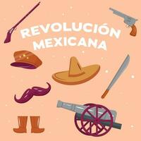 vlak ontwerp vector revolutie mexicana illustratie
