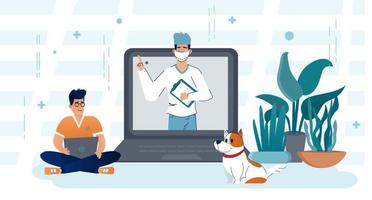 online arts, telegeneeskunde, medische dienst online voor patiënten. vector
