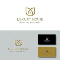 luxe huis logo sjabloon vector