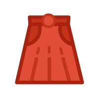 kleren vlak kleur kort Dames rok pictogram vector