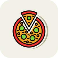 vegetarisch pizza vector icoon ontwerp