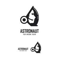 astronaut logo vector icoon illustratie ontwerp