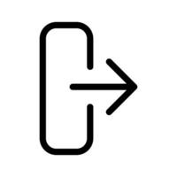 Uitgang icoon vector symbool ontwerp illustratie