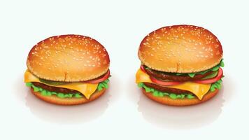 divers hamburgers reeks vector