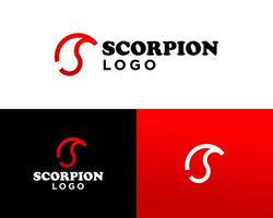 brief s monogram reptiel schorpioen logo ontwerp. vector