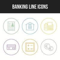mooie bancaire en financiële vector icon set