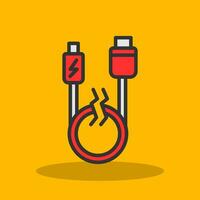 USB-kabel vector pictogram ontwerp