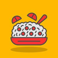 gebakken rijst- vector icoon ontwerp