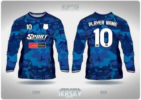 eps Jersey sport- overhemd vector.marine blauw in donker marine patroon ontwerp, illustratie, textiel achtergrond voor ronde nek sport- overhemd lang mouwen, Amerikaans voetbal Jersey overhemd lang mouwen vector