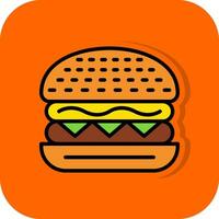 klassiek hamburger vector icoon ontwerp