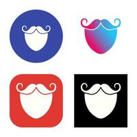 baard en snor vector icoon