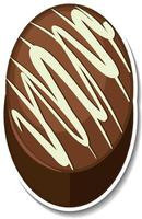 chocolade brownie sticker geïsoleerd op een witte achtergrond vector