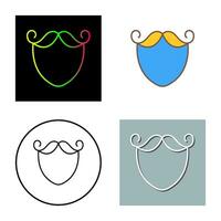 baard en snor vector icoon