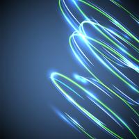 Neon onscherpe cirkels op een blauwe achtergrond, vectorillustratie. vector